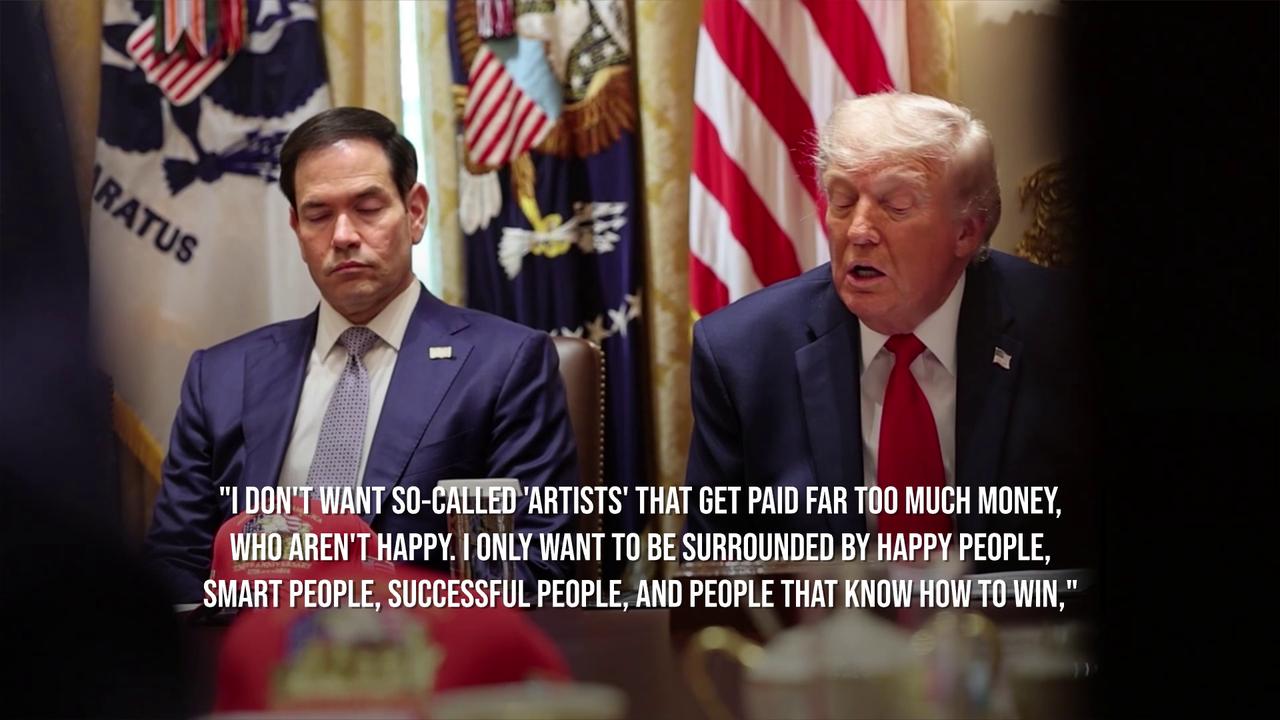 Video thumbnail for Donald Trump slams musicians ditching Freedom 250.