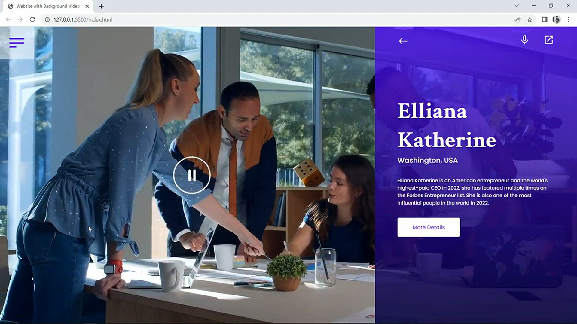 'Video thumbnail for How To Make A Website Using HTML CSS And JavaScript _ Background Video On Website'
