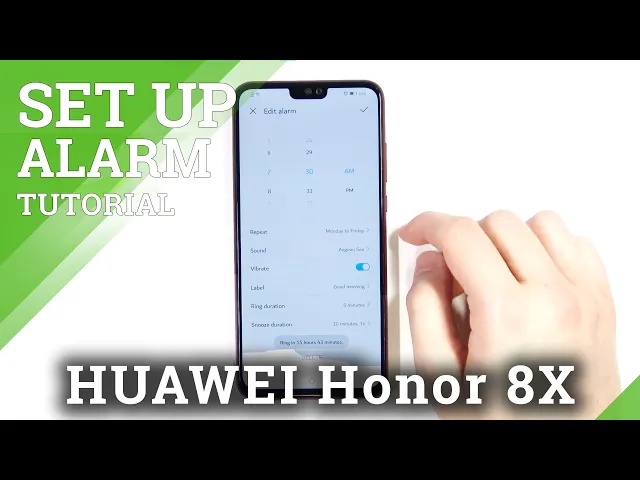 Video thumbnail for Change Alarm Clock on HUAWEI Honor 8x – Alarm Clock Settings