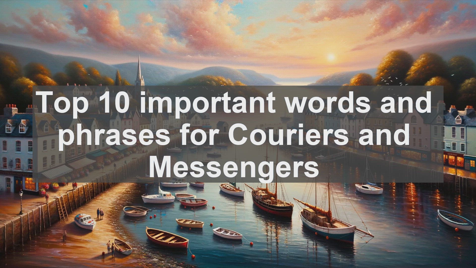 'Video thumbnail for Top 10 important words and phrases for Couriers and Messengers'