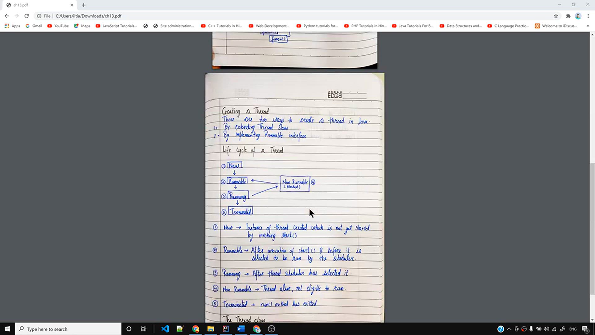 'Video thumbnail for Constructors from Thread class in Java'