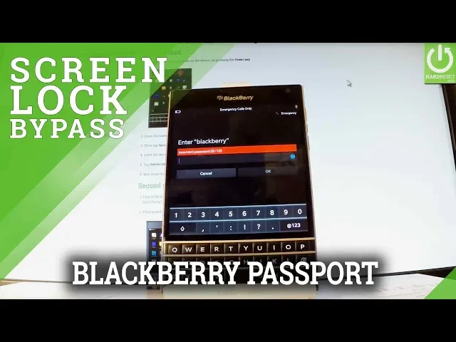 Video thumbnail for Hard Reset BLACKBERRY Passport - Bypass Password / Restore Settings