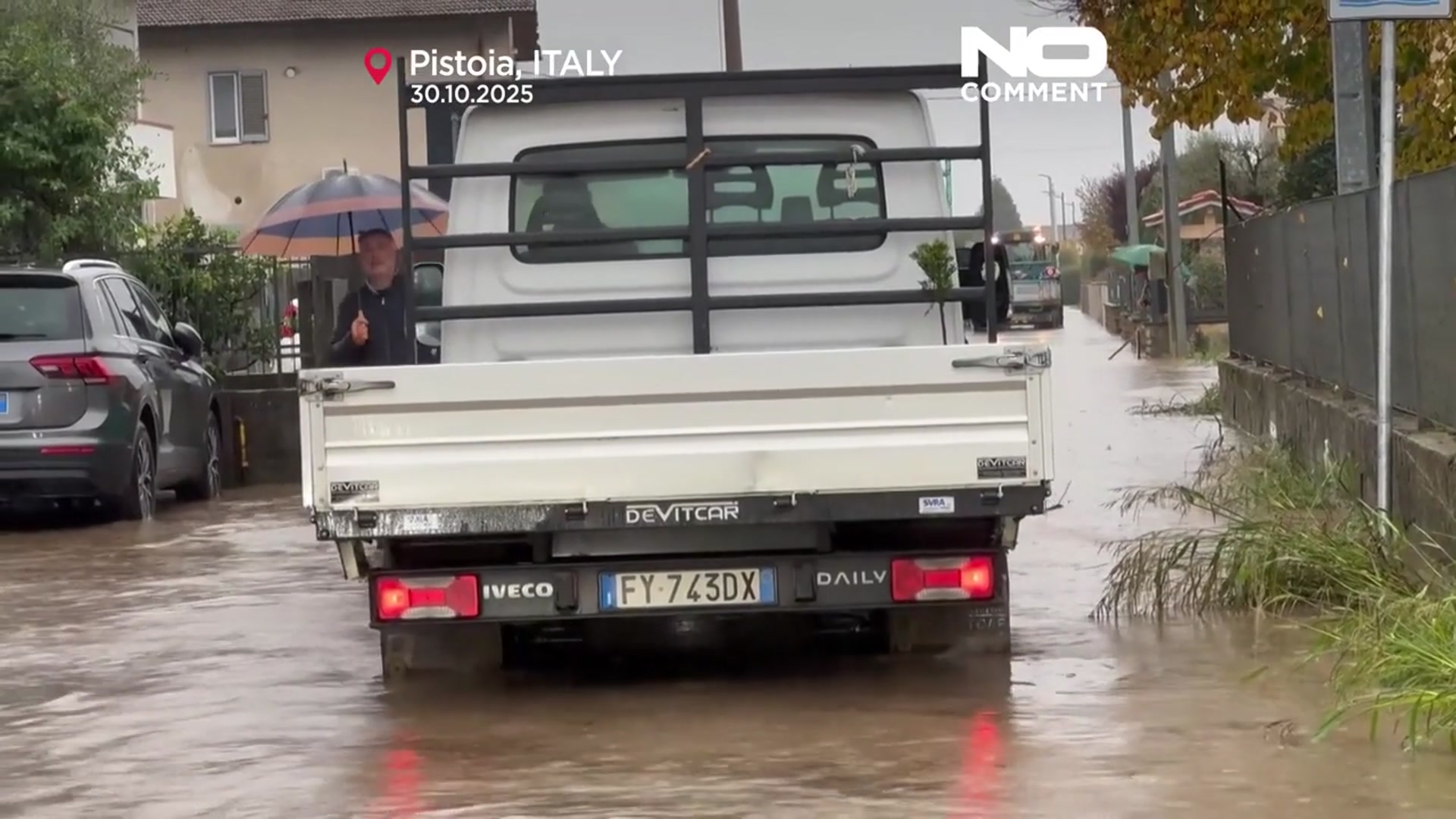 'Video thumbnail for Heavy rains cause flooding in various parts of Tuscany'