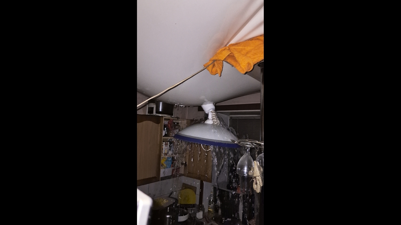 Video thumbnail for Kitchen Flooded by Ceiling Leak in Kemerovo Apartment