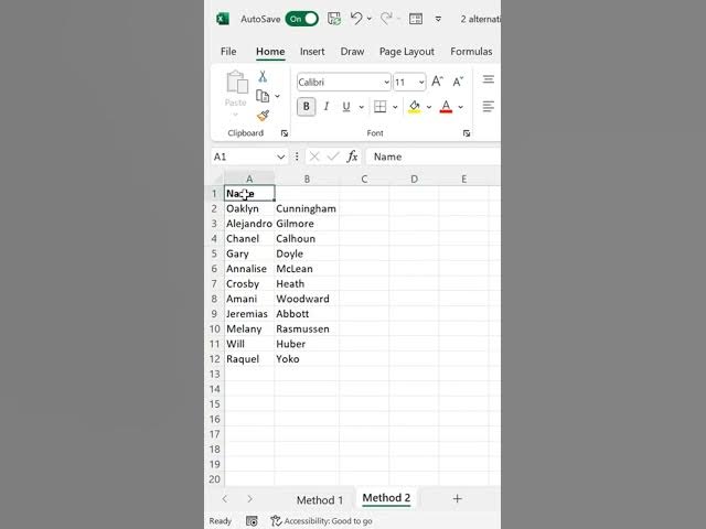 Video thumbnail for Merged Cells Alternatives #shorts