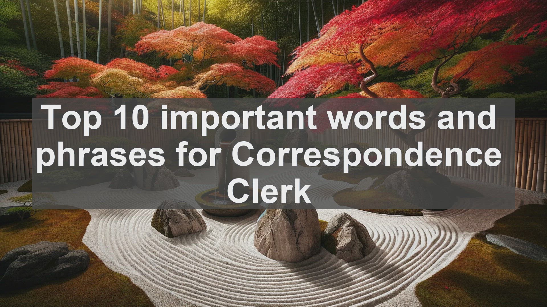 'Video thumbnail for Top 10 important words and phrases for Correspondence Clerk'