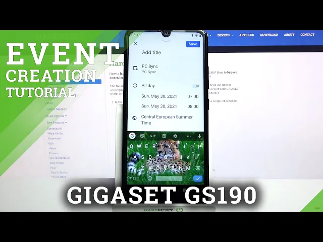 Video thumbnail for How to Manage Calendar App on GIGASET GS190 – Create Event