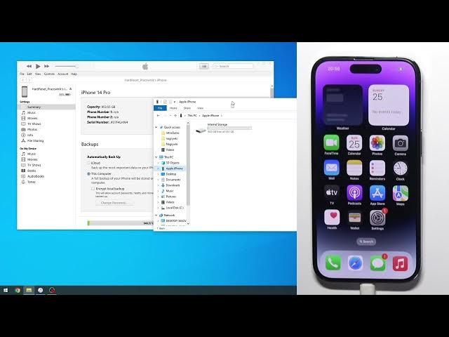 Video thumbnail for How to Send Music Files from Computer or MacBook to iPhone 14 Pro - Use iTunes to Transfer Music