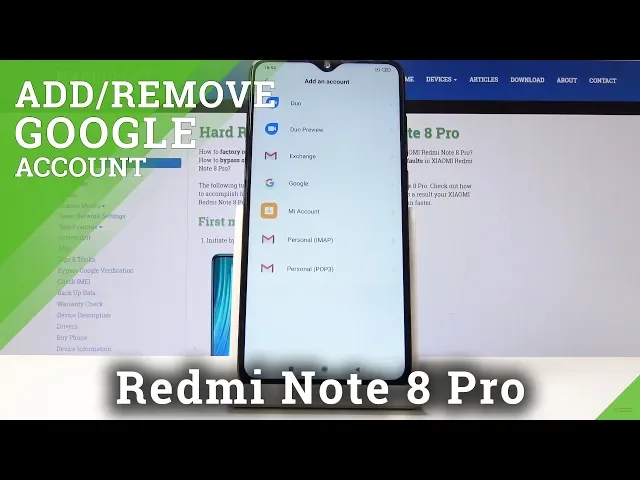 Video thumbnail for How to Add Google Account in XIAOMI Redmi Note 8 Pro - Delete Google User
