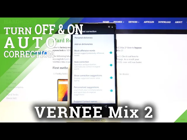 Video thumbnail for How to Access Text Correction Options in Vernee Mix 2 – Locate Typing Options