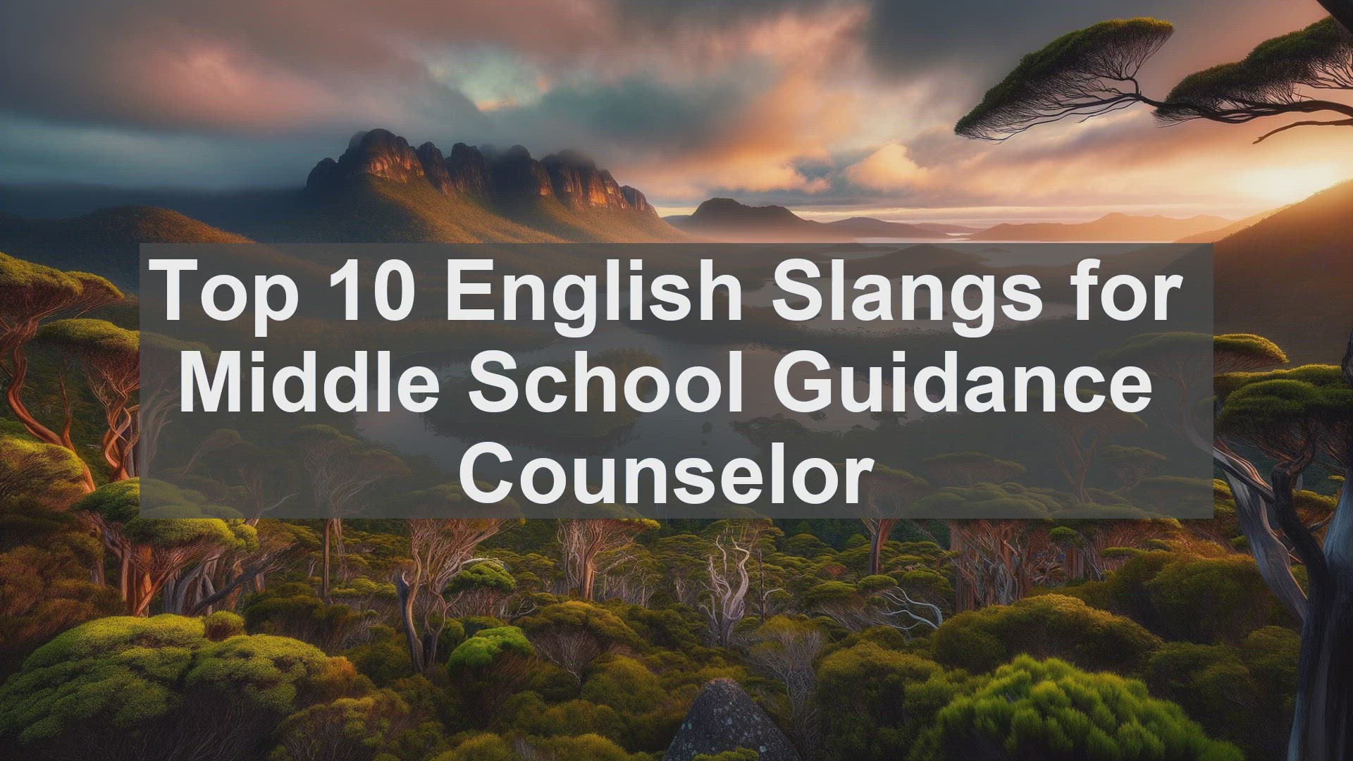 'Video thumbnail for Top 10 English Slangs for Middle School Guidance Counselor'