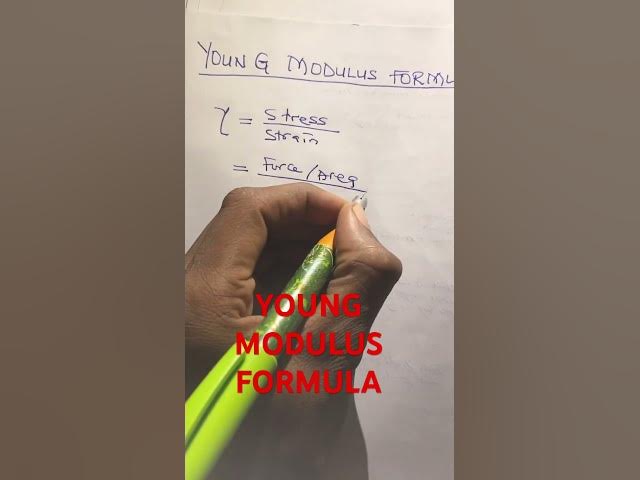 'Video thumbnail for Young Modulus Formula #youngmodulusformula'