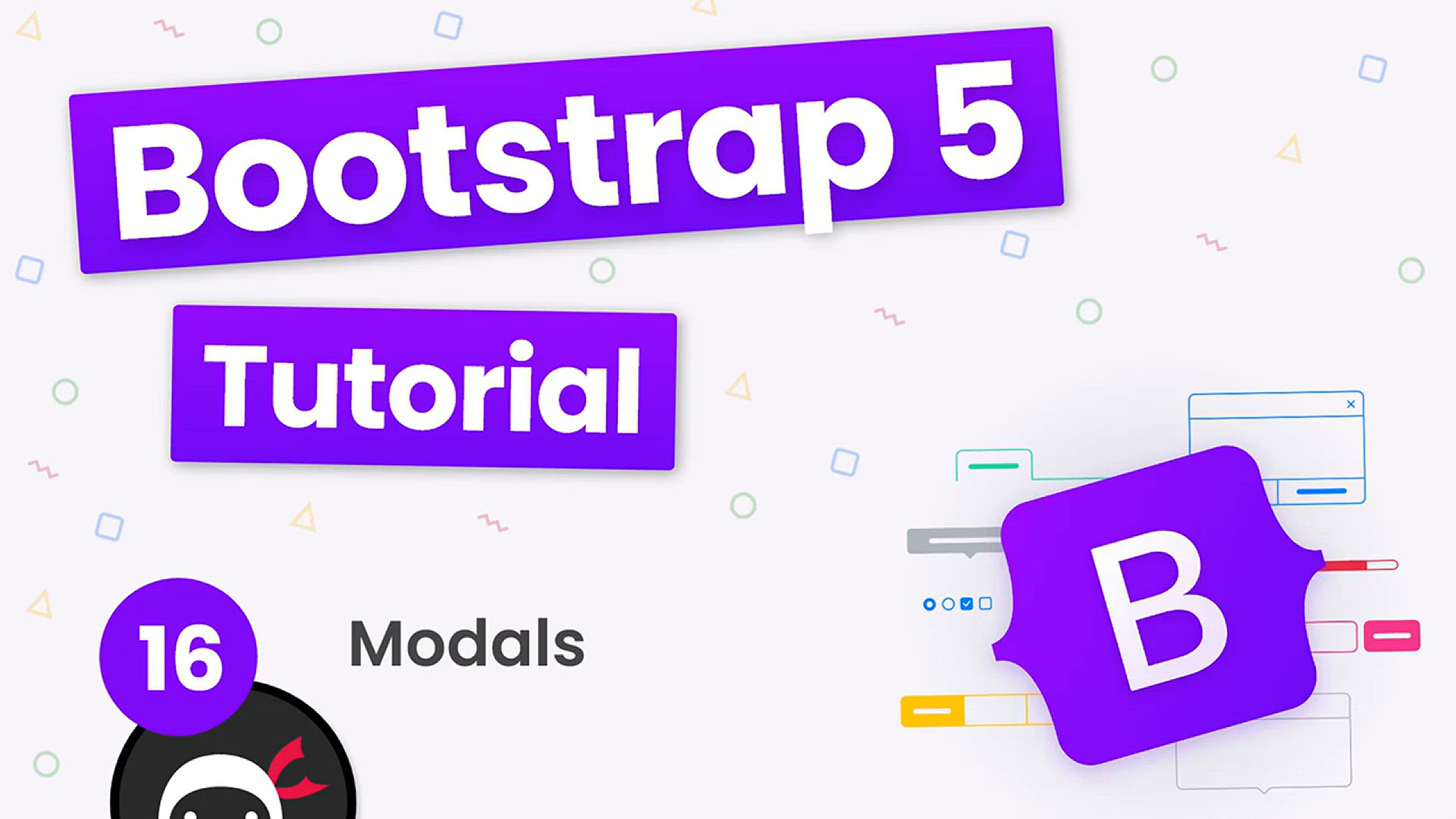 'Video thumbnail for Bootstrap 5 Crash Course Tutorial #16 - Modals'