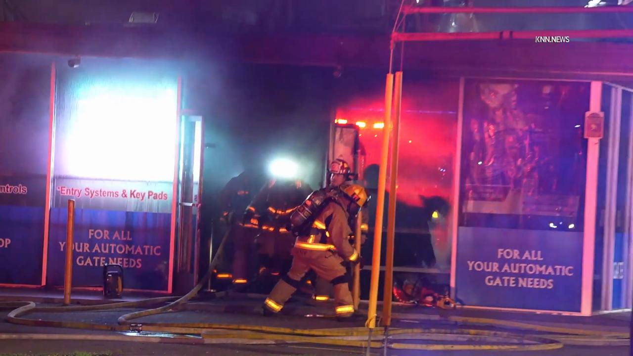 Video thumbnail for US, Los Angeles: North Hollywood Fire Spreads from Encampment to Commercial Building.