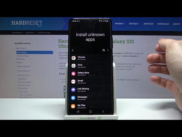 Video thumbnail for How to Activate Unknown Sources in SAMSUNG Galaxy S21 Ultra – Allow App Installation