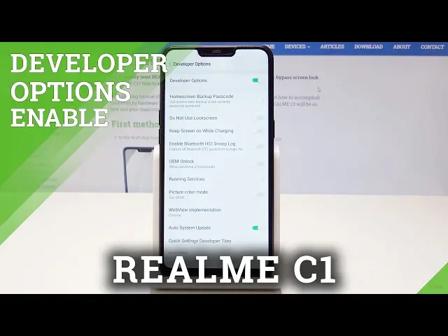 Video thumbnail for How to Allow Developer Options in REALME C1 - Developer Options Activation