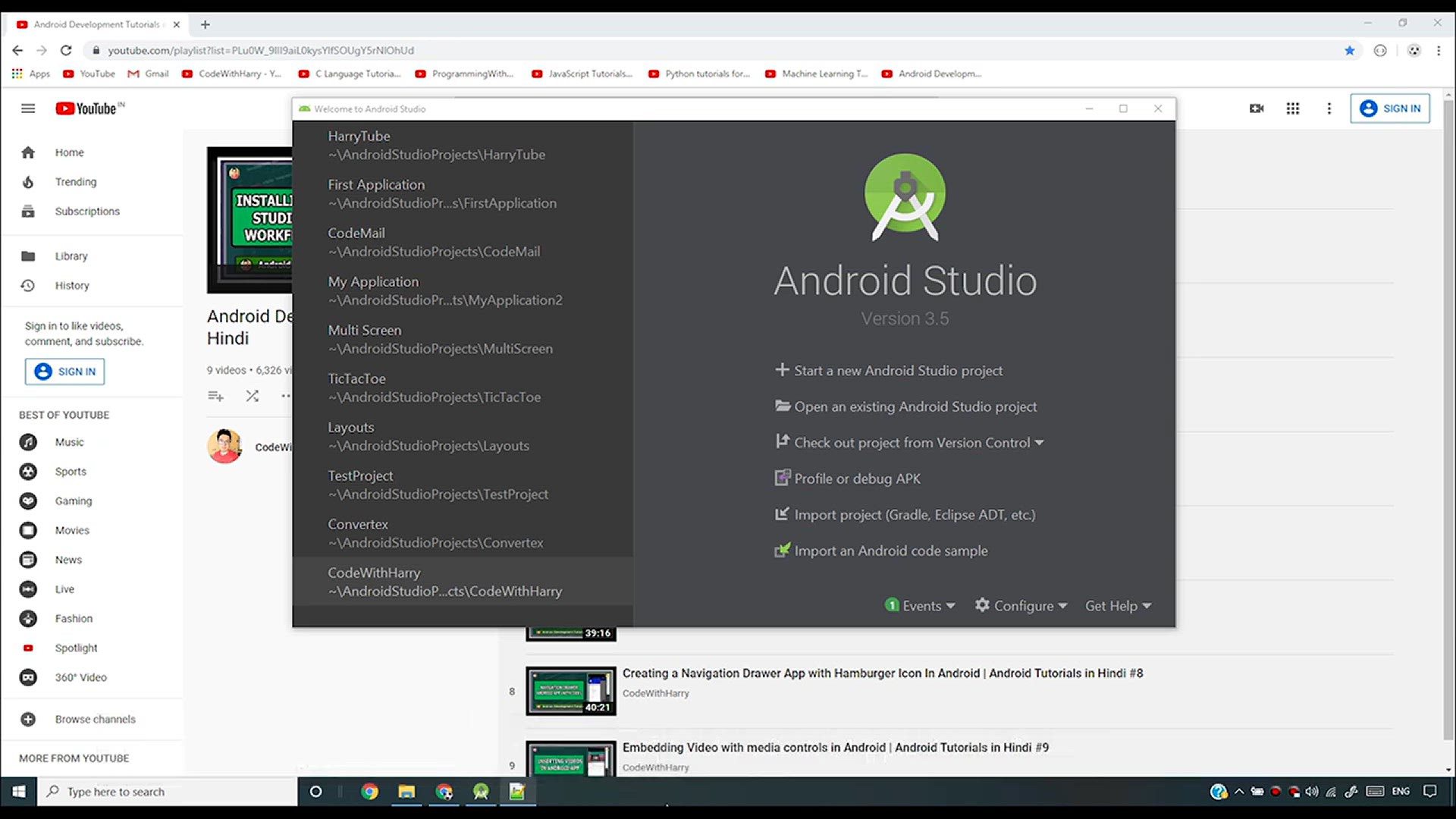 'Video thumbnail for MediaPlayer & Handling Audio in Android _ Android Tutorials in Hindi #10'