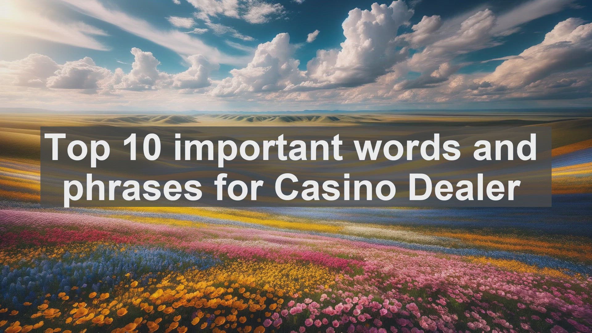 'Video thumbnail for Top 10 important words and phrases for Casino Dealer'