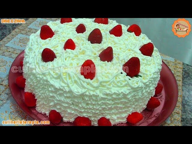 'Video thumbnail for TORTA DELICIOSA GELADA DE MORANGOS COM RECHEIO AVELUDADO E COBERTURA DE CHANTILLY'