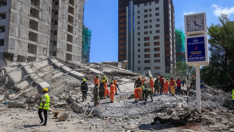 Video thumbnail for Four people trapped after Nairobi building collapses, rescue operations ongoing