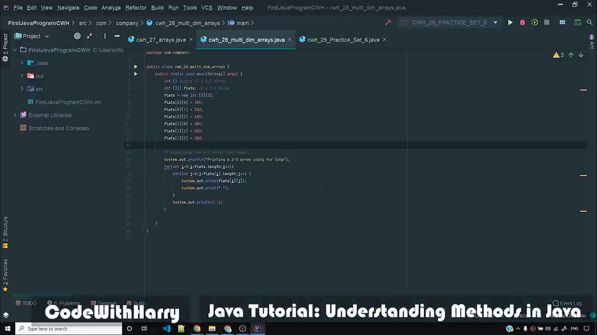 'Video thumbnail for Java Tutorial_ Methods in Java'