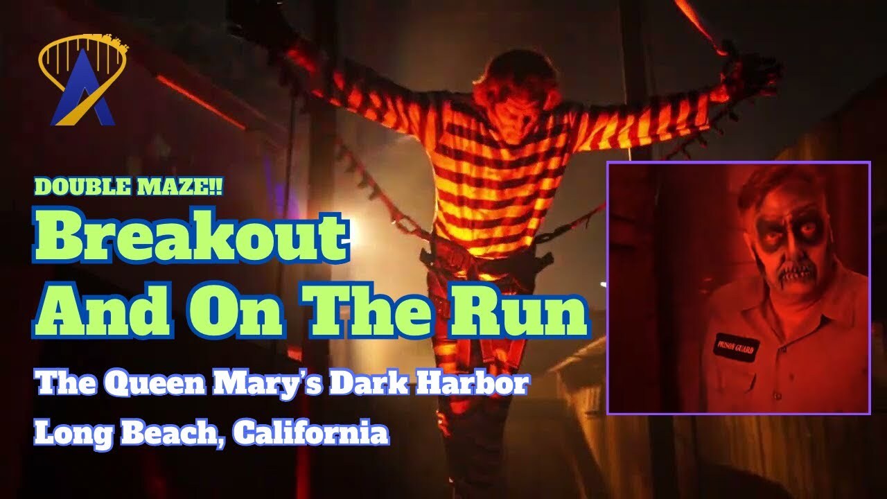 Video thumbnail for Breakout and On the Run (New) Haunted House at The Queen Mary's Dark Harbor: The Spirits Rise 2024