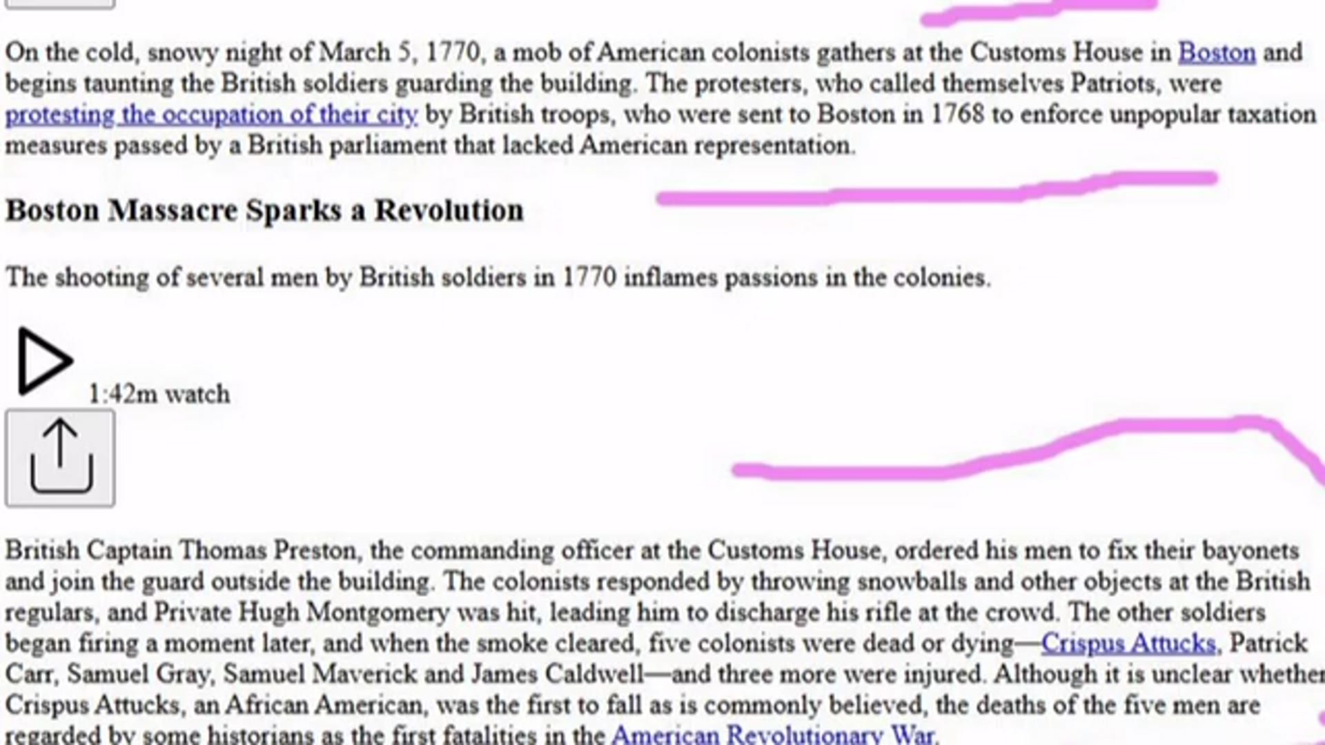 Video thumbnail for USA & British Mentality Exposed  Boston Massacre 1770
