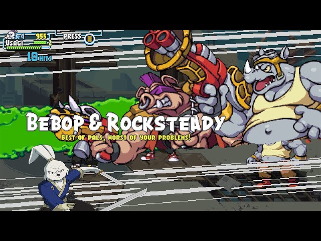 Video thumbnail for TMNT: SHREDDER'S REVENGE (BEBOP AND ROCKSTEADY FIGHT) (USAGI YOJIMBO)