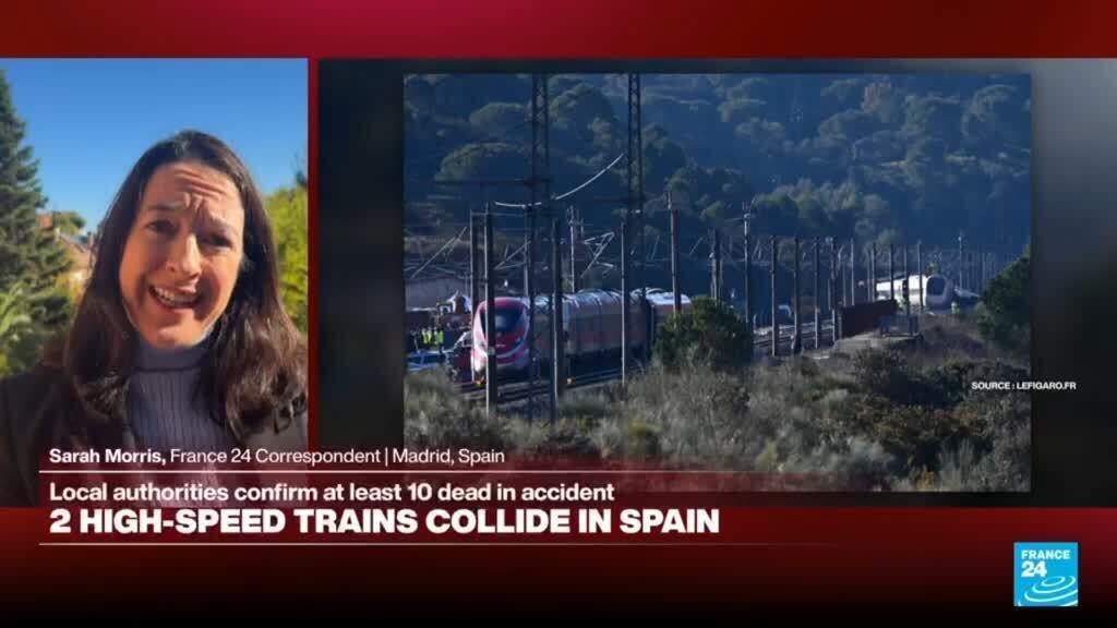 Video thumbnail for Spain: Local authorities confirm at least 10 dead in train accident