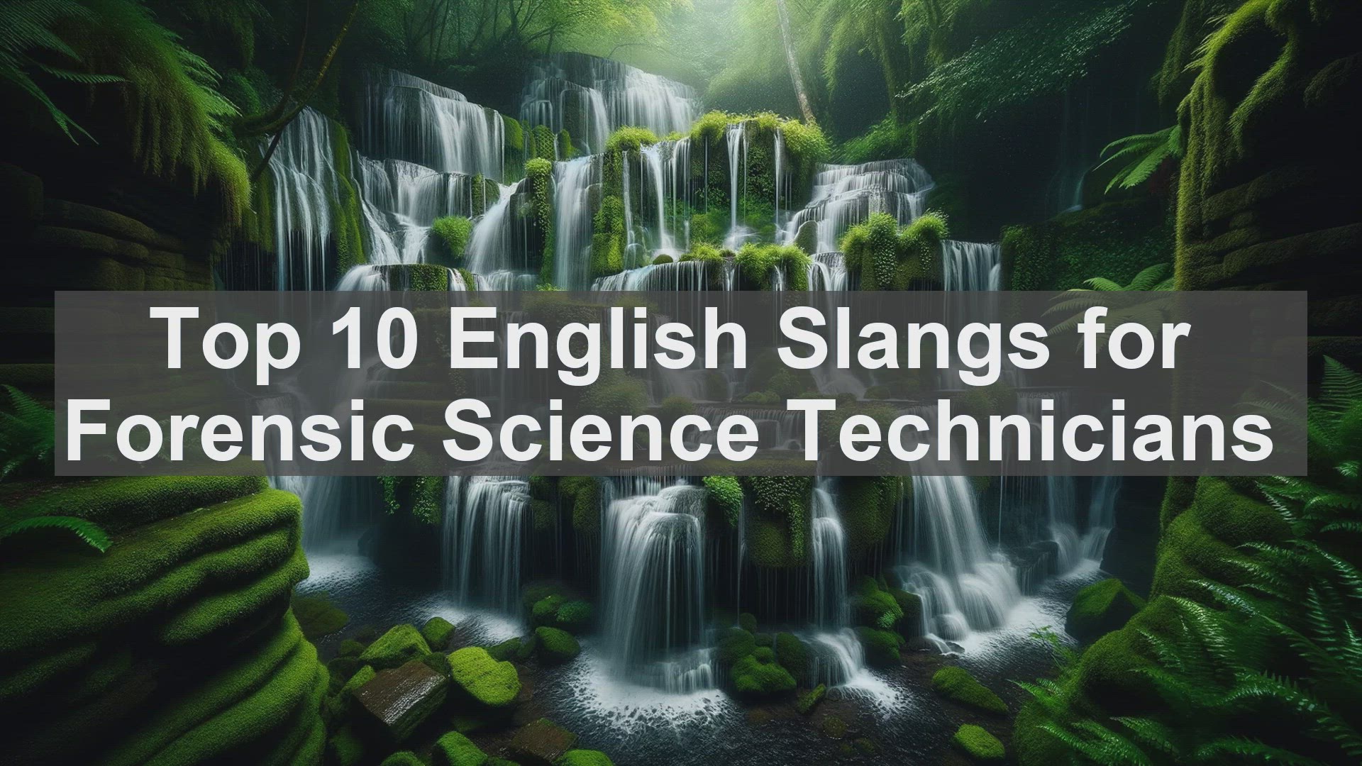 'Video thumbnail for Top 10 English Slangs for Forensic Science Technicians'