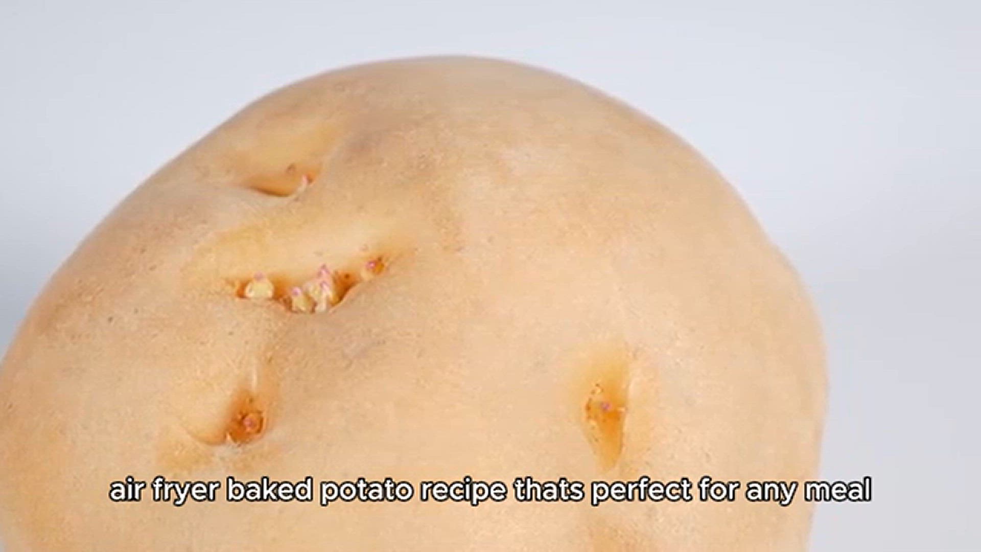 'Video thumbnail for air fryer baked potato recipe'