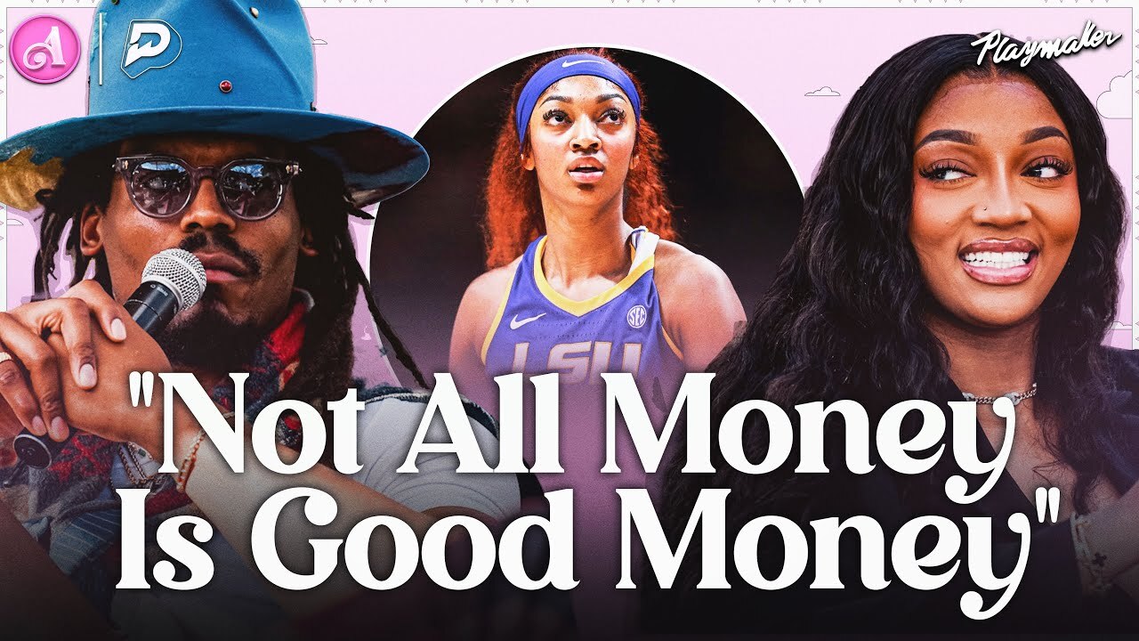 Video thumbnail for Cam Newton & Angel Reese Discuss The Pros & Cons Of NIL Money