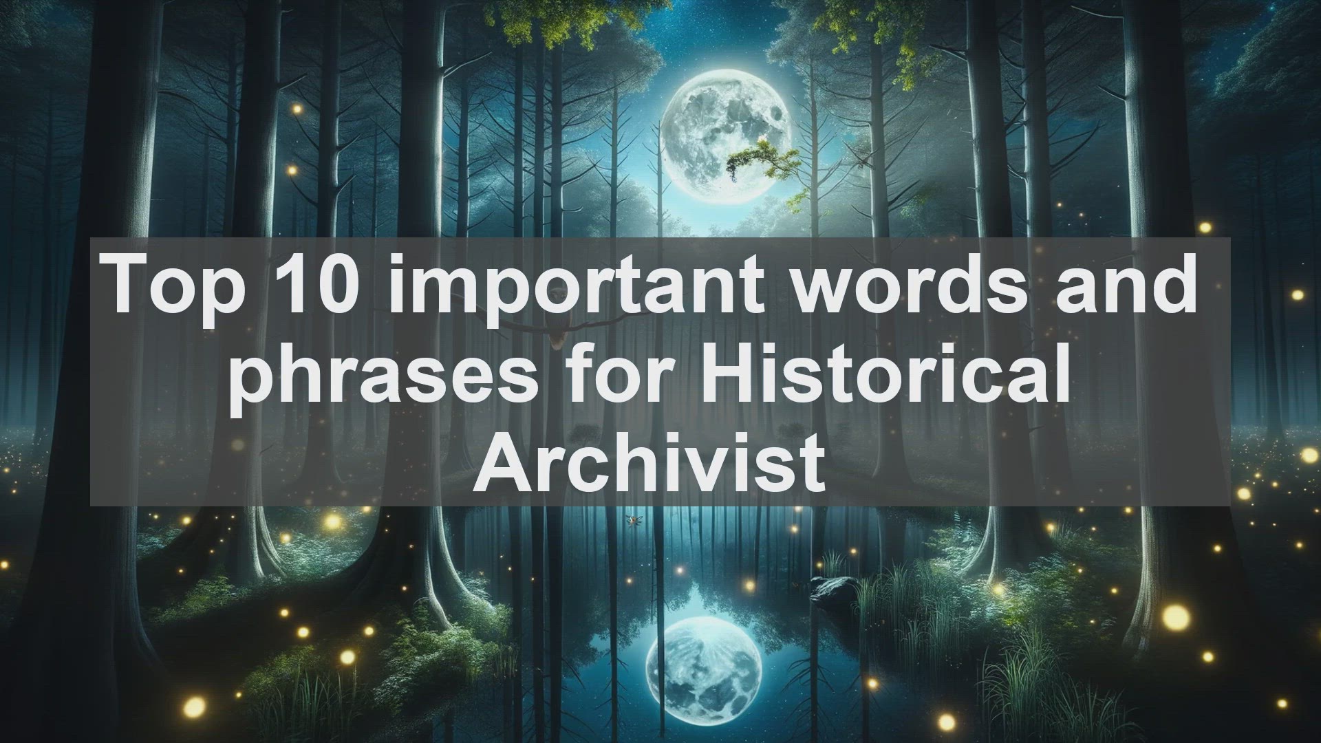 'Video thumbnail for Top 10 important words and phrases for Historical Archivist'