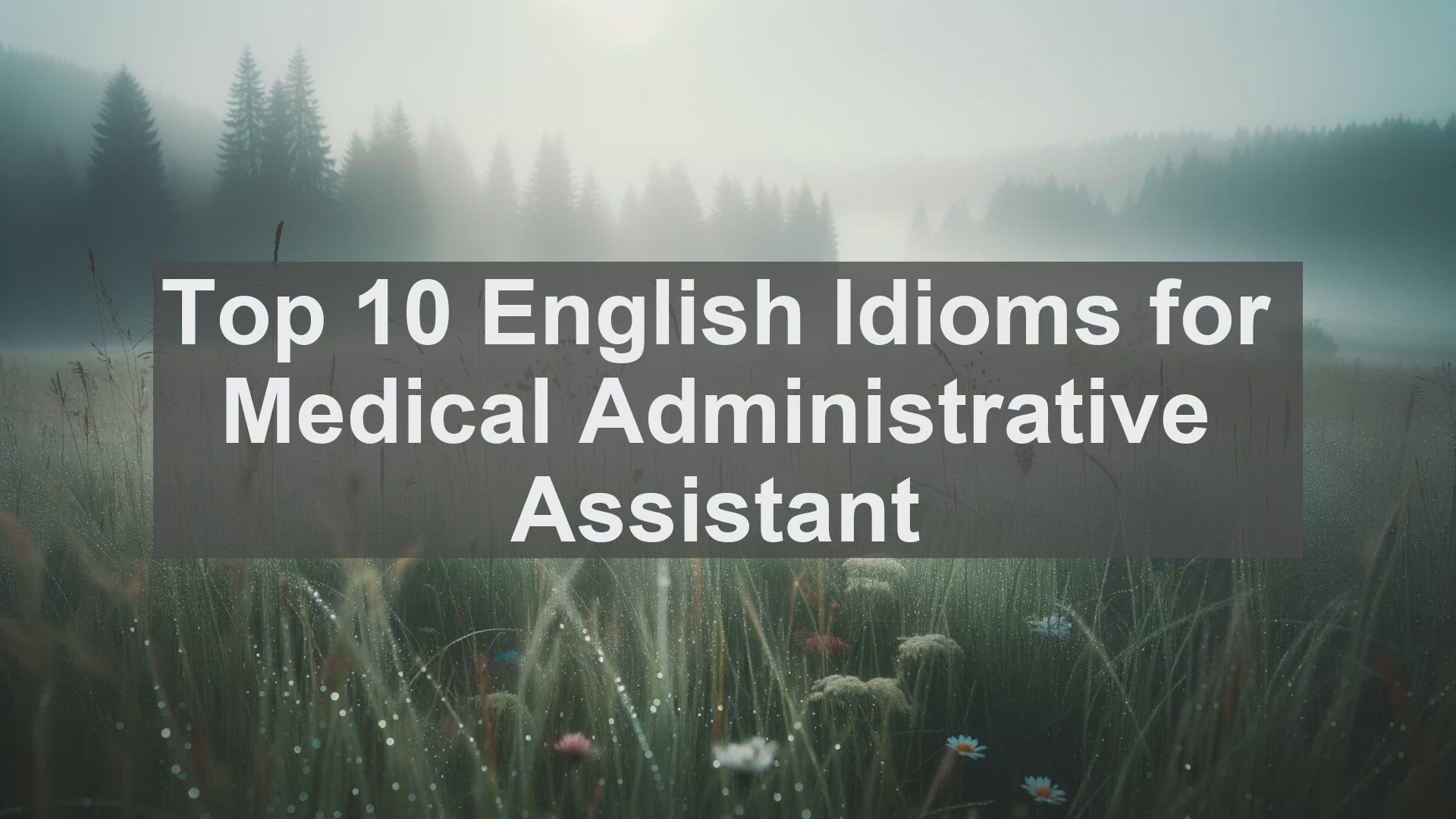 'Video thumbnail for Top 10 English Idioms for Medical Administrative Assistant'