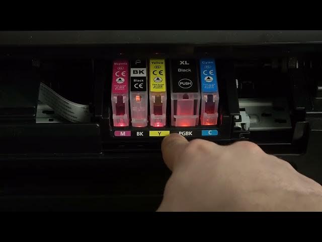 Video thumbnail for How to Replace Inks on Canon MG5700 series Printer / How to change cartridge on Pixma MG5750