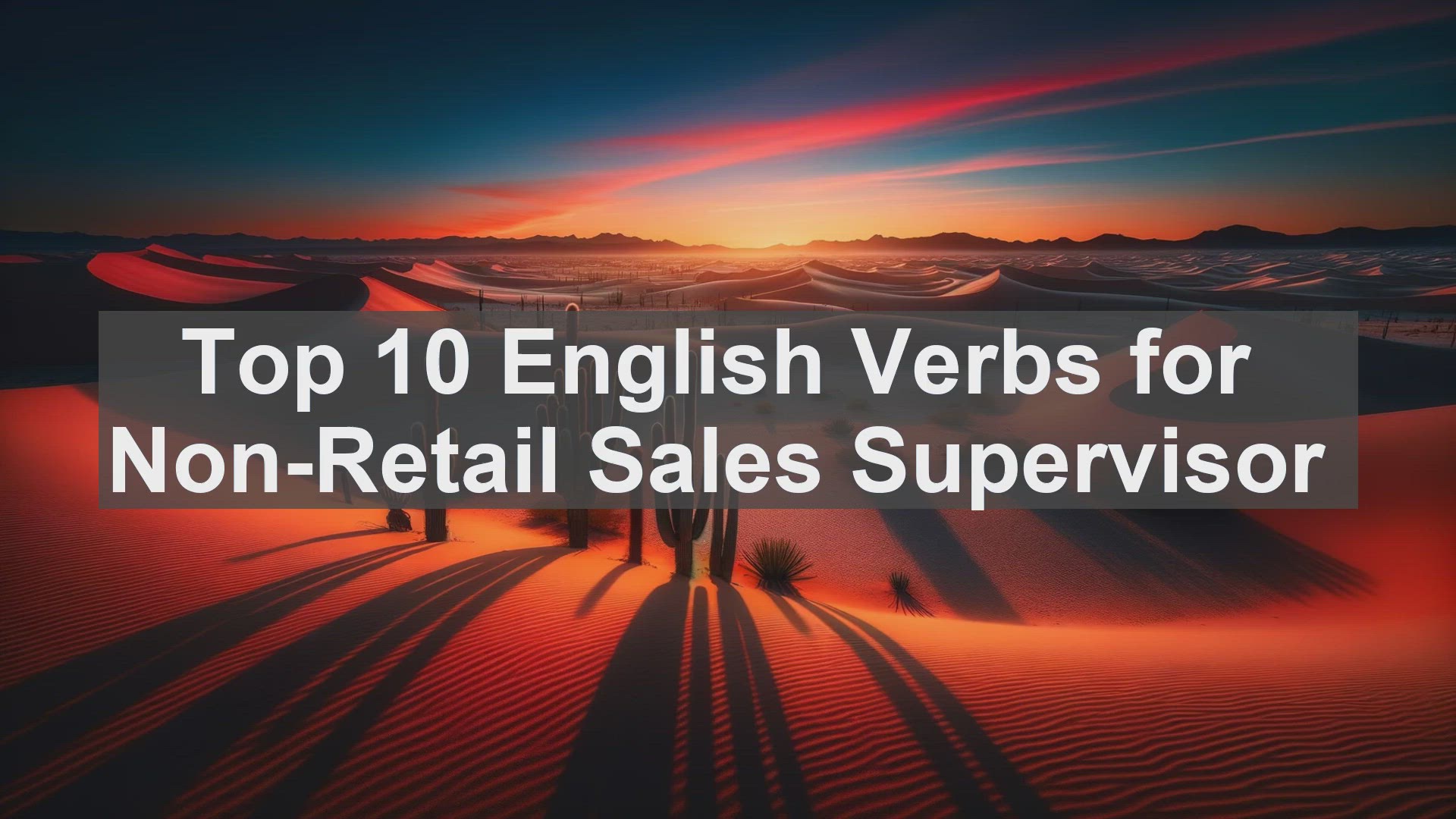 'Video thumbnail for Top 10 English Verbs for NonRetail Sales Supervisor'