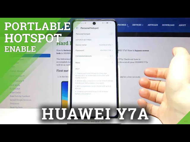 Video thumbnail for How to Activate Portable Hotspot on HUAWEI Y7a – Wi-Fi Sharing