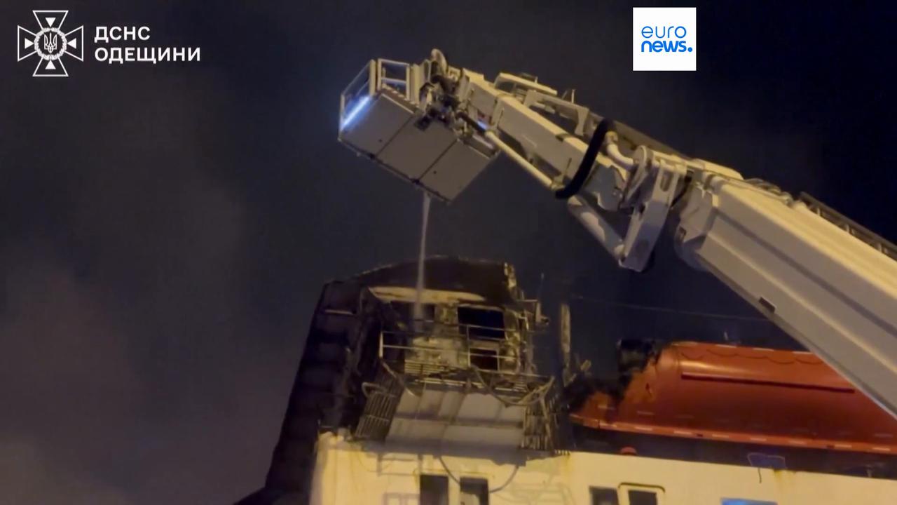 Video thumbnail for Russia fires overnight barrage of 450 drones, 30 missiles killing at least three people in Ukraine