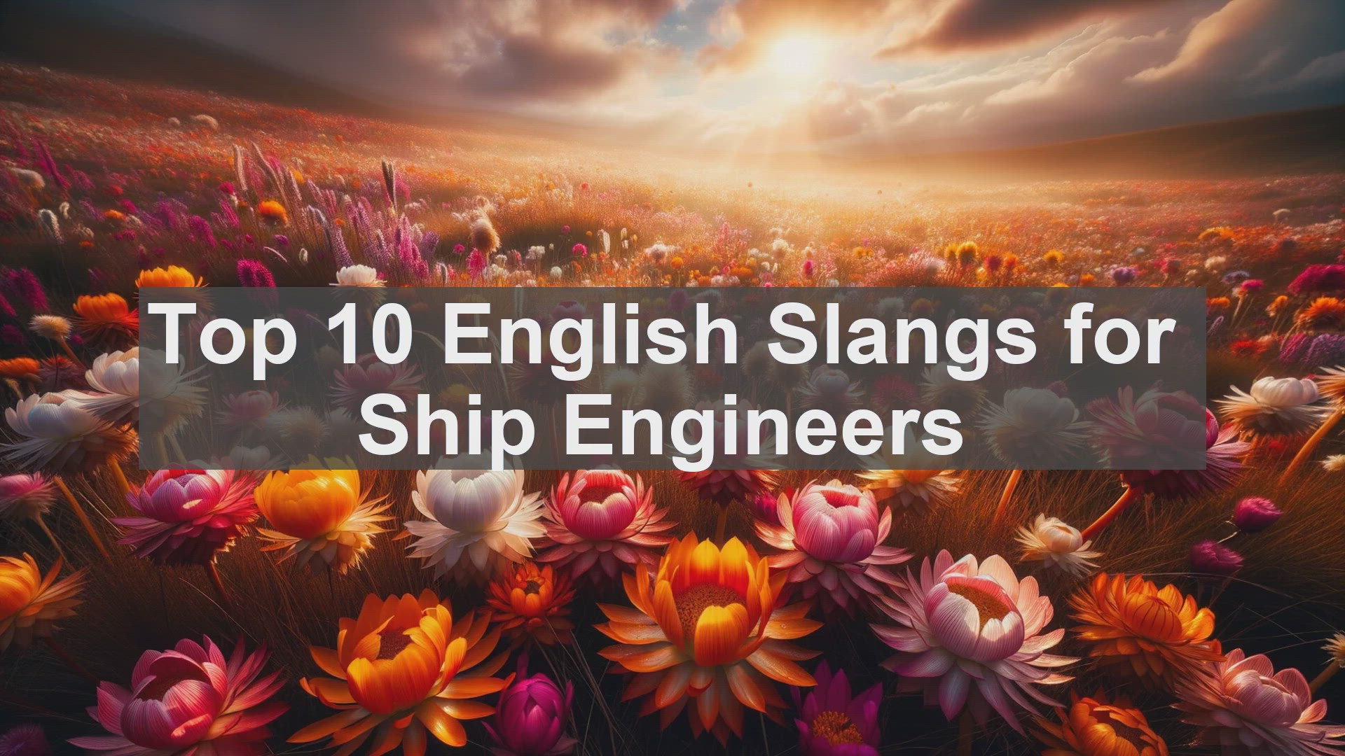 'Video thumbnail for Top 10 English Slangs for Ship Engineers'