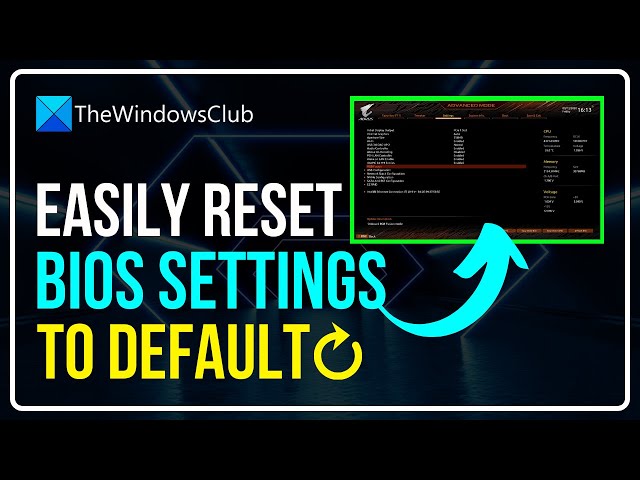 Video thumbnail for How to reset BIOS settings to default values on Windows computer
