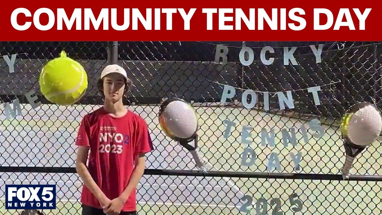 Video thumbnail for High school senior creates Community Tennis Day