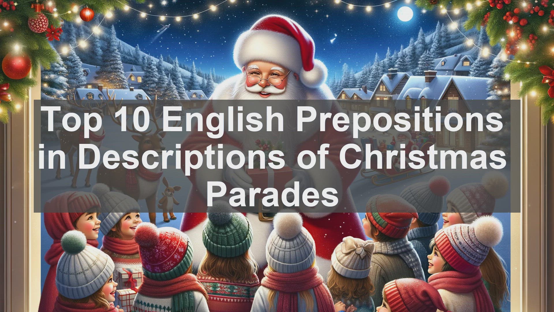 'Video thumbnail for Top 10 English Prepositions in Descriptions of Christmas Parades'