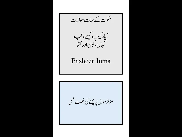 Video thumbnail for Basheer Juma Short Videos 301 Skills Asking Questions