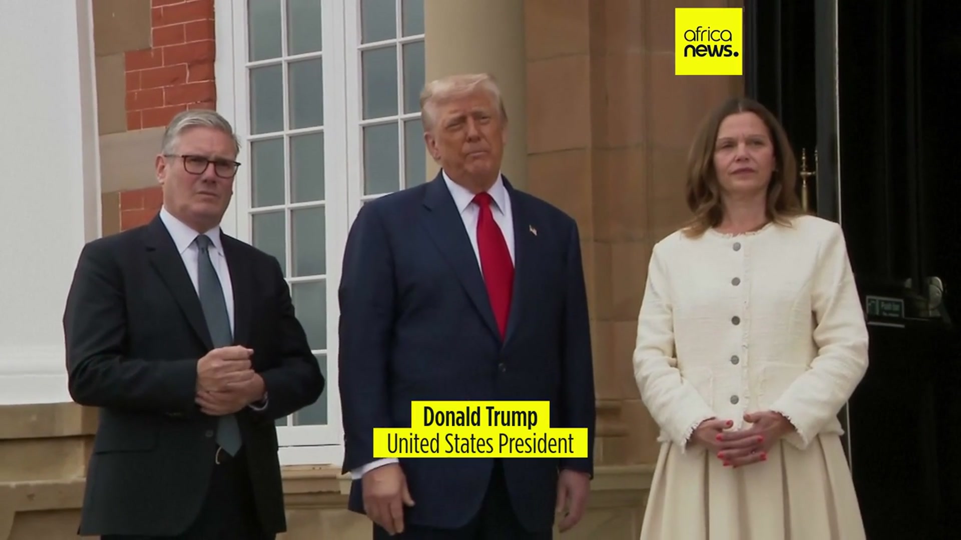 'Video thumbnail for Donald Trump disagrees with Netanyahu's claim of no starvation in Gaza'