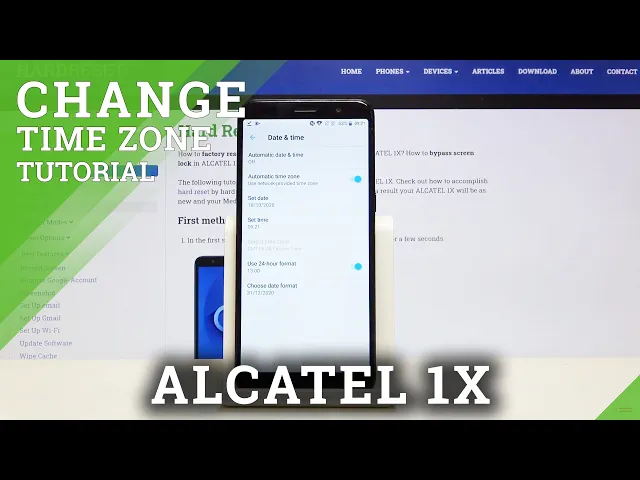 Video thumbnail for How to Set Up New Date on ALCATEL 1X -  Date & Time Settings