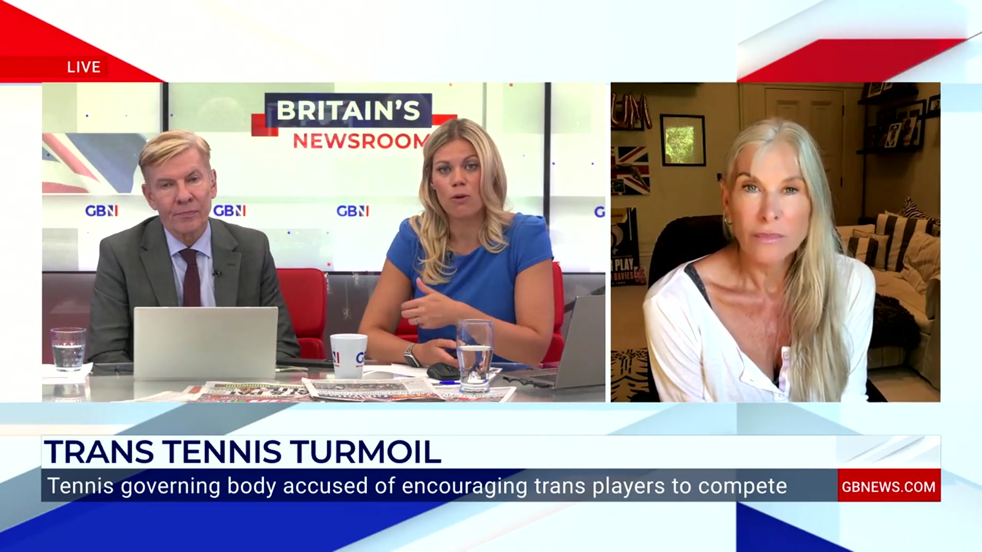 'Video thumbnail for Sharron Davies accuses tennis body of having 'no logic' for 'encouraging trans players' to compete'