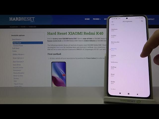 Video thumbnail for Alarm Tones on XIAOMI Redmi K40 – Available Sounds of Alarms