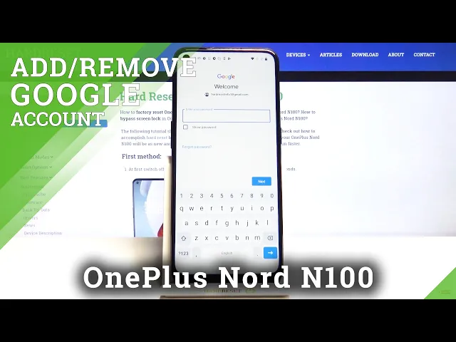 Video thumbnail for How to Add Google Account in OnePlus Nord N100 - Remove Google Account