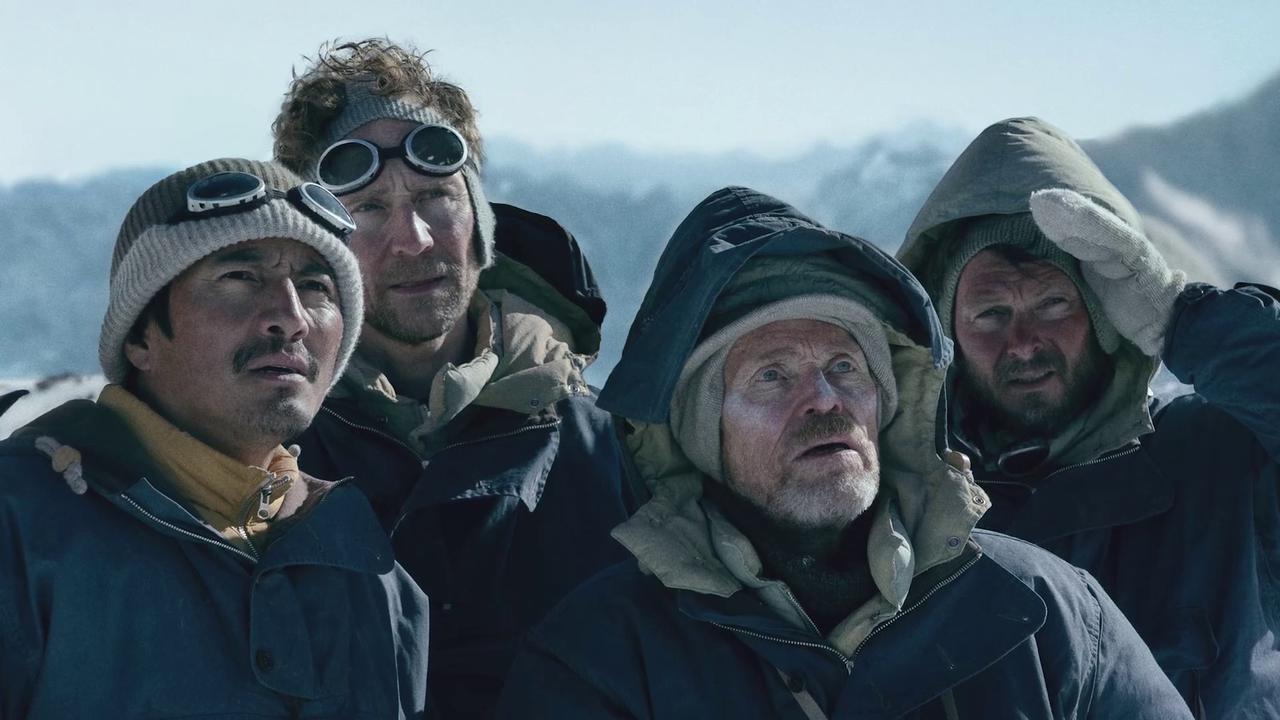Video thumbnail for Tom Hiddleston Recalls Climbing Real 40-Foot Ridges and Ice Crevasses with 'Tenzing' Star Genden Phuntsok