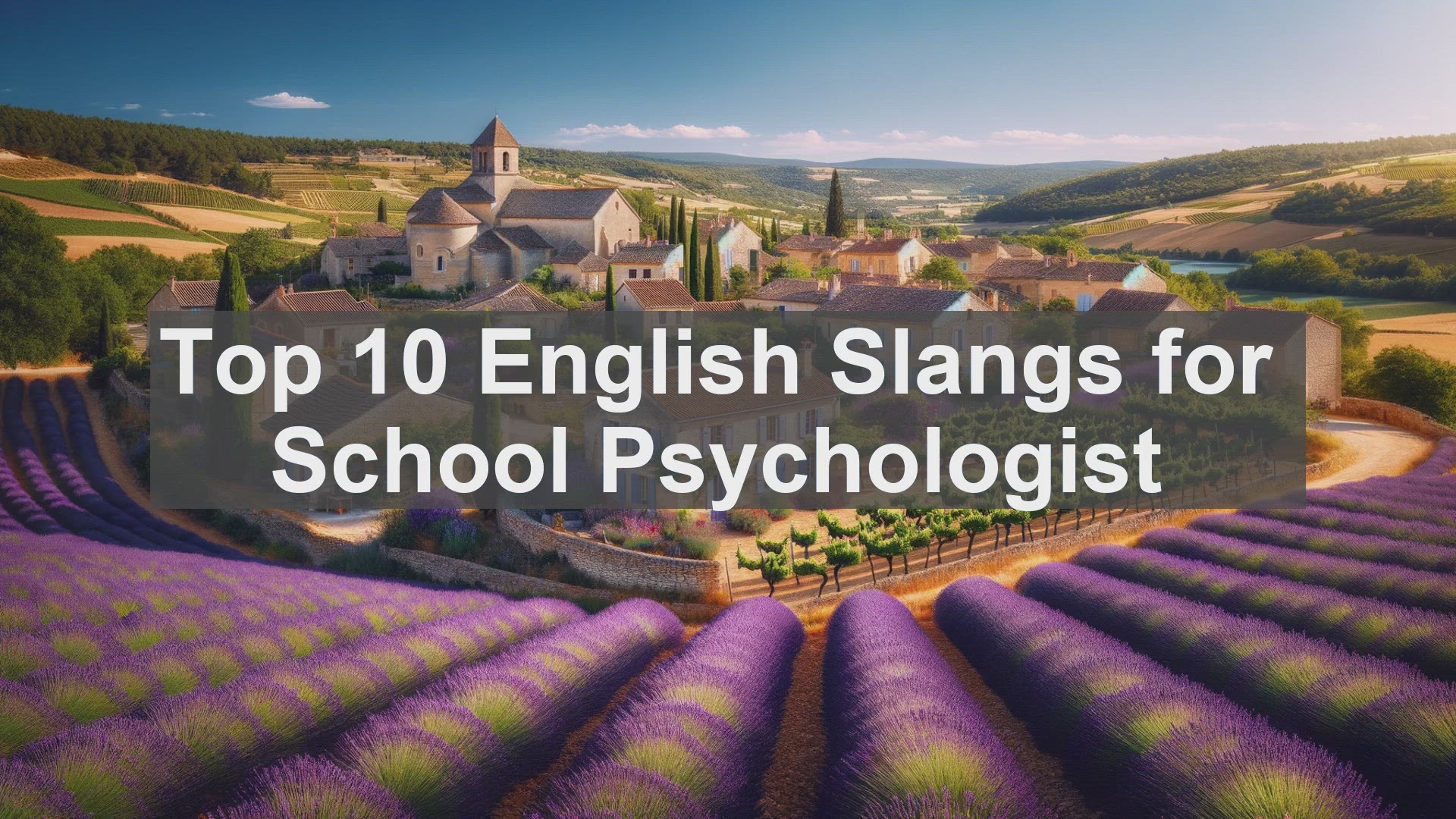 'Video thumbnail for Top 10 English Slangs for School Psychologist'